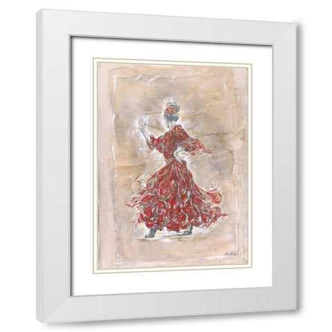 Flamenco III White Modern Wood Framed Art Print with Double Matting by Wiley, Marta