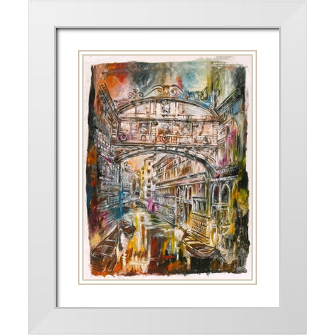 Venice IIII White Modern Wood Framed Art Print with Double Matting by Wiley, Marta