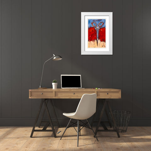 Closed White Modern Wood Framed Art Print with Double Matting by Wiley, Marta