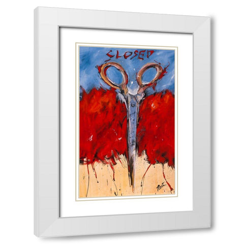 Closed White Modern Wood Framed Art Print with Double Matting by Wiley, Marta