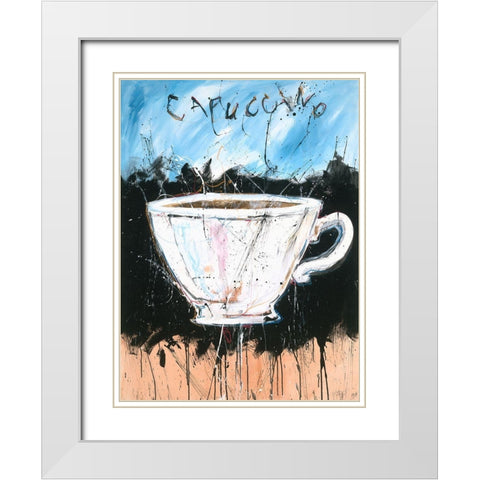 Capucinno White Modern Wood Framed Art Print with Double Matting by Wiley, Marta