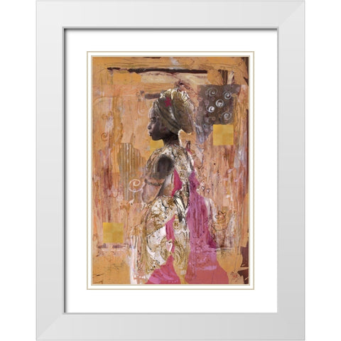 African Dream Sepia White Modern Wood Framed Art Print with Double Matting by Wiley, Marta