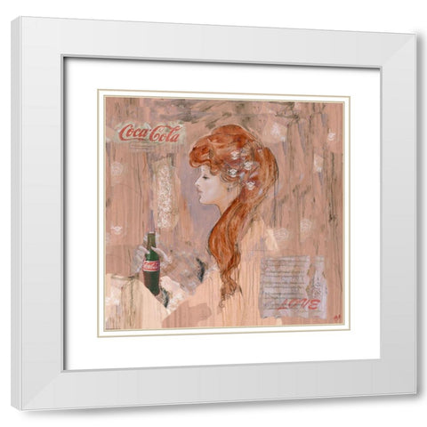 Romantic Coke II White Modern Wood Framed Art Print with Double Matting by Wiley, Marta