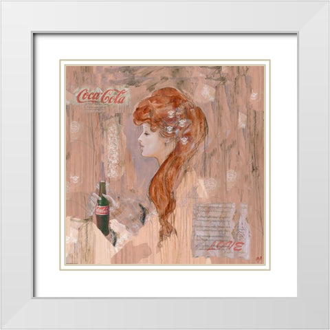 Romantic Coke II White Modern Wood Framed Art Print with Double Matting by Wiley, Marta