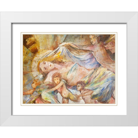 Renaissance Pop White Modern Wood Framed Art Print with Double Matting by Wiley, Marta