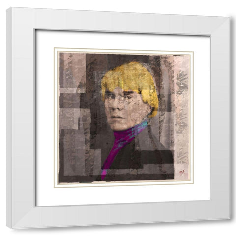 Andy Warhol Silkscreen I White Modern Wood Framed Art Print with Double Matting by Wiley, Marta