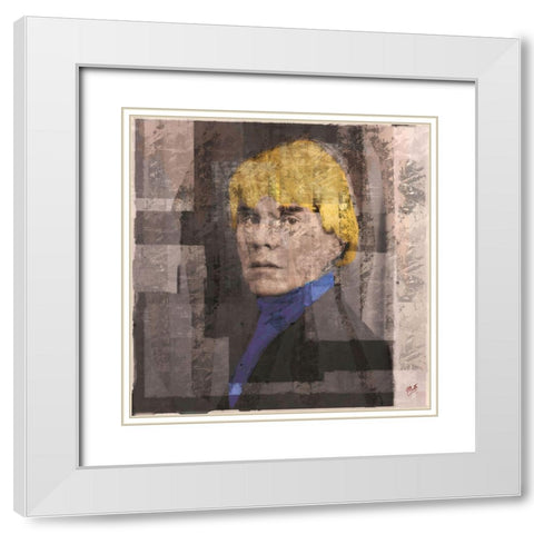 Andy Warhol Silkscreen I White Modern Wood Framed Art Print with Double Matting by Wiley, Marta