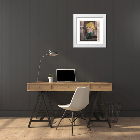 Andy Warhol Silkscreen I White Modern Wood Framed Art Print with Double Matting by Wiley, Marta
