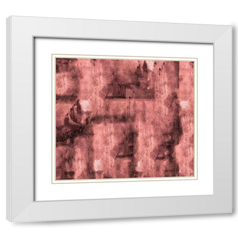 Abstract Red White Modern Wood Framed Art Print with Double Matting by Wiley, Marta