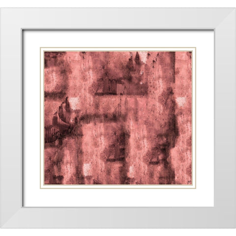 Abstract Red White Modern Wood Framed Art Print with Double Matting by Wiley, Marta
