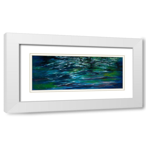 River Study III White Modern Wood Framed Art Print with Double Matting by Wiley, Marta