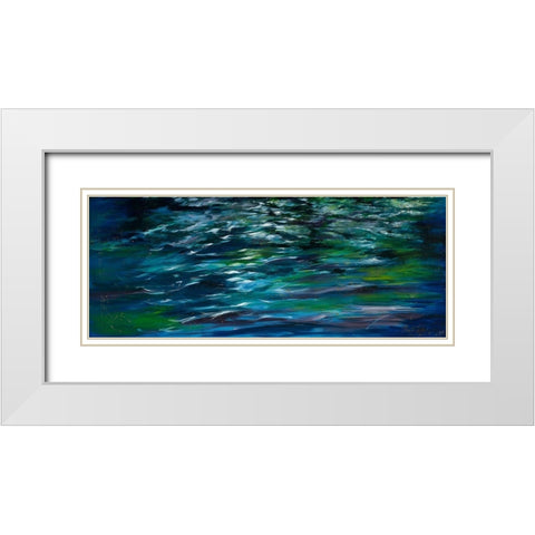 River Study III White Modern Wood Framed Art Print with Double Matting by Wiley, Marta