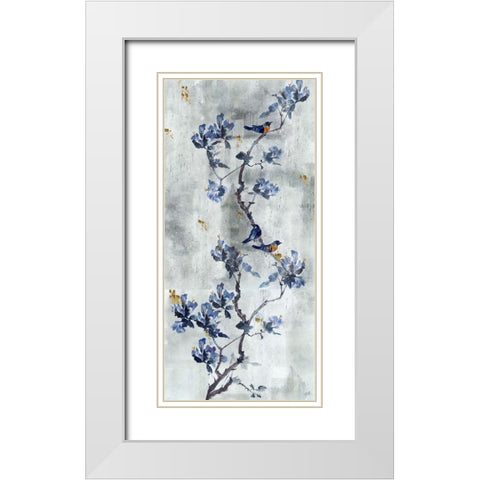 Song Bird Gray White Modern Wood Framed Art Print with Double Matting by Wiley, Marta