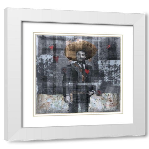 Mexcian Revolutionary I- Original White Modern Wood Framed Art Print with Double Matting by Wiley, Marta