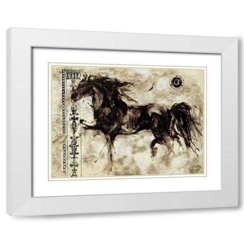 Lepa Zena XXV White Modern Wood Framed Art Print with Double Matting by Wiley, Marta