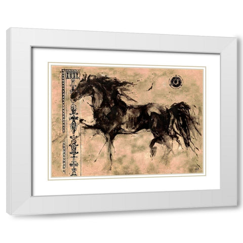 Lepa Zena XXX White Modern Wood Framed Art Print with Double Matting by Wiley, Marta