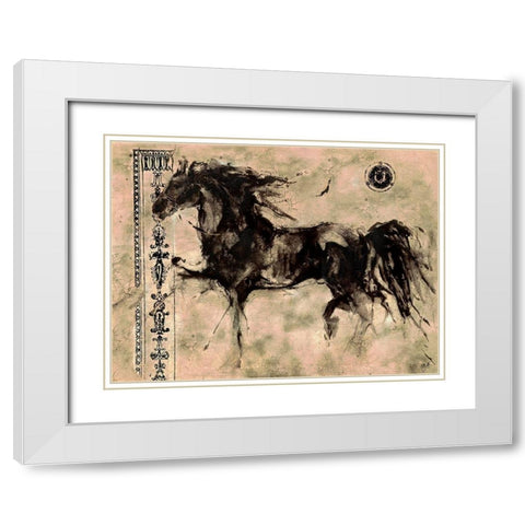 Lepa Zena 8 White Modern Wood Framed Art Print with Double Matting by Wiley, Marta