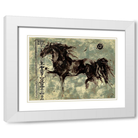 Lepa Zena 9 White Modern Wood Framed Art Print with Double Matting by Wiley, Marta