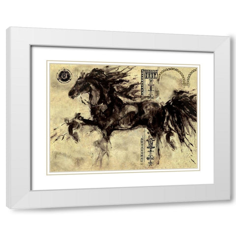 Lepa Zena 11 White Modern Wood Framed Art Print with Double Matting by Wiley, Marta