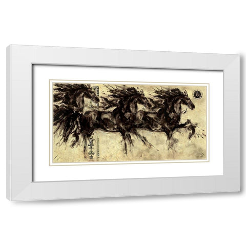 Lepa Zena 14 White Modern Wood Framed Art Print with Double Matting by Wiley, Marta