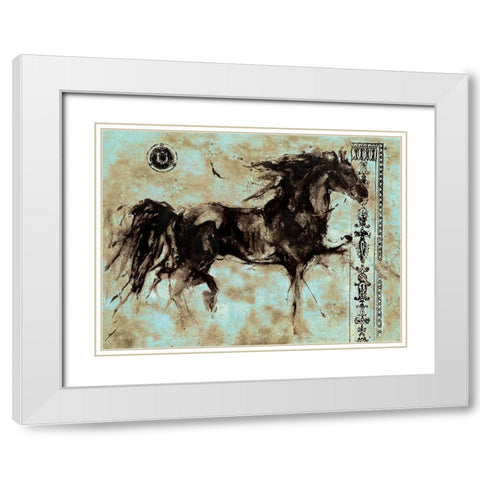 Lepa Zena 18 White Modern Wood Framed Art Print with Double Matting by Wiley, Marta