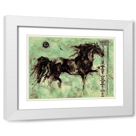 Lepa Zena 19 White Modern Wood Framed Art Print with Double Matting by Wiley, Marta