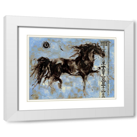 Lepa Zena 21 White Modern Wood Framed Art Print with Double Matting by Wiley, Marta