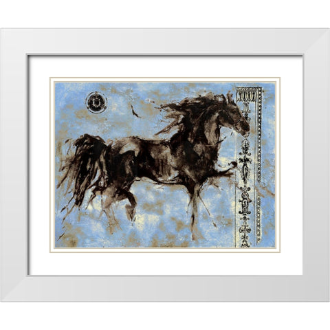 Lepa Zena 21 White Modern Wood Framed Art Print with Double Matting by Wiley, Marta