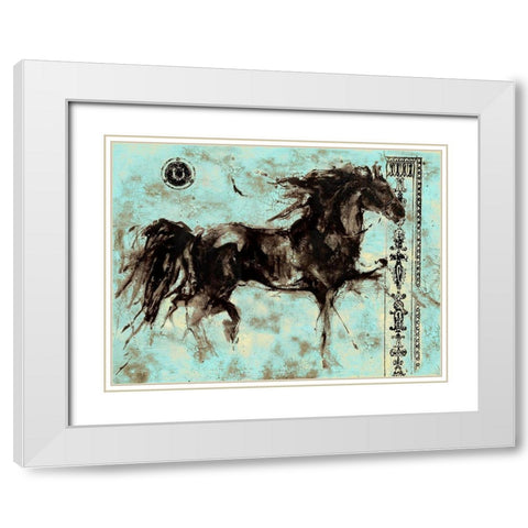Leap Zena 22 White Modern Wood Framed Art Print with Double Matting by Wiley, Marta