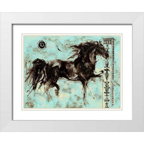 Leap Zena 22 White Modern Wood Framed Art Print with Double Matting by Wiley, Marta