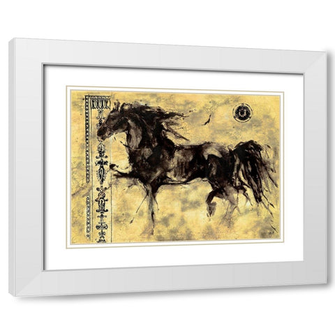 Lepa Zena 24 White Modern Wood Framed Art Print with Double Matting by Wiley, Marta