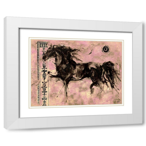 Lepa Zena 25 White Modern Wood Framed Art Print with Double Matting by Wiley, Marta