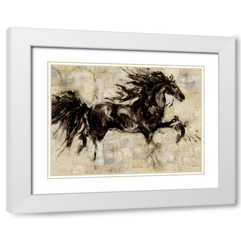 Lepa Zena 26 White Modern Wood Framed Art Print with Double Matting by Wiley, Marta