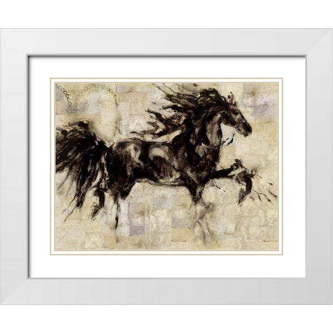 Lepa Zena 27 White Modern Wood Framed Art Print with Double Matting by Wiley, Marta