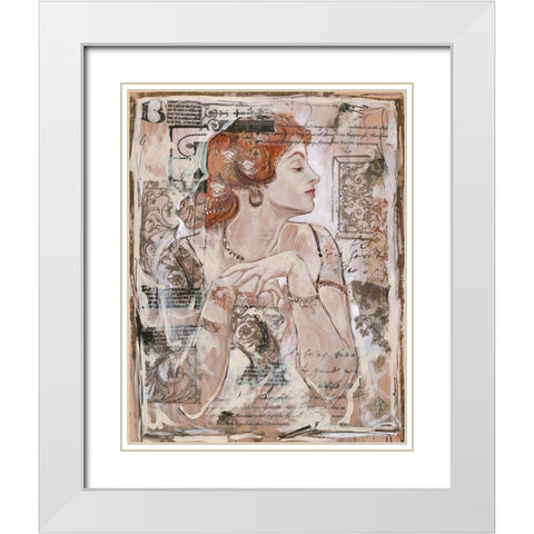 Vintage Doll II White Modern Wood Framed Art Print with Double Matting by Wiley, Marta