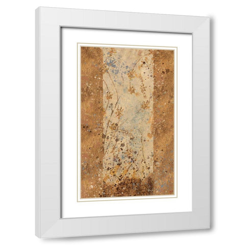 Golden Panel I White Modern Wood Framed Art Print with Double Matting by Wiley, Marta