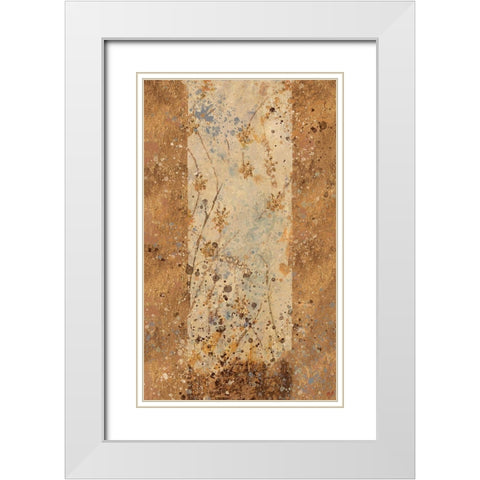 Golden Panel I White Modern Wood Framed Art Print with Double Matting by Wiley, Marta