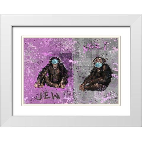 Monkey Mind I White Modern Wood Framed Art Print with Double Matting by Wiley, Marta