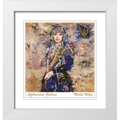 Afganistan III White Modern Wood Framed Art Print with Double Matting by Wiley, Marta