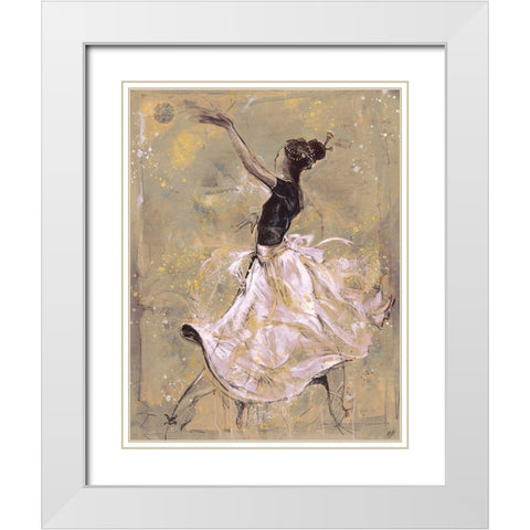 Living The Dream- Gold White Modern Wood Framed Art Print with Double Matting by Wiley, Marta