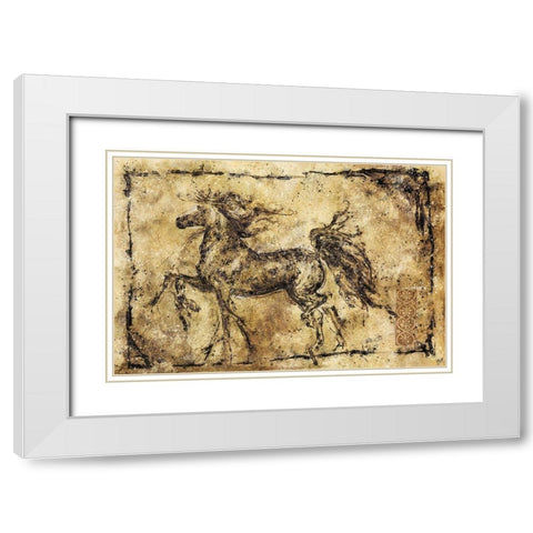 Poetry In Motion White Modern Wood Framed Art Print with Double Matting by Wiley, Marta