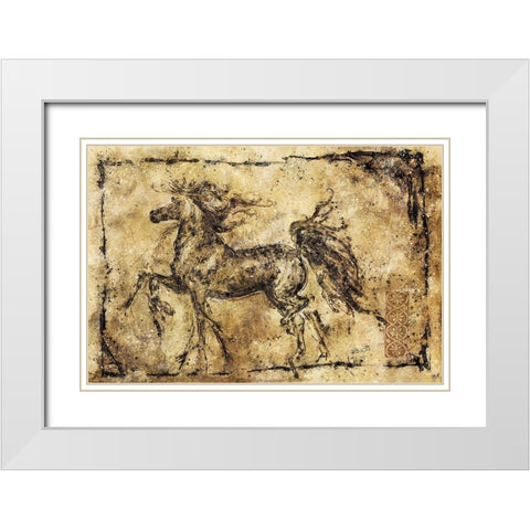 Poetry In Motion White Modern Wood Framed Art Print with Double Matting by Wiley, Marta