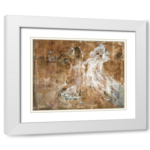 Shell boy I White Modern Wood Framed Art Print with Double Matting by Wiley, Marta