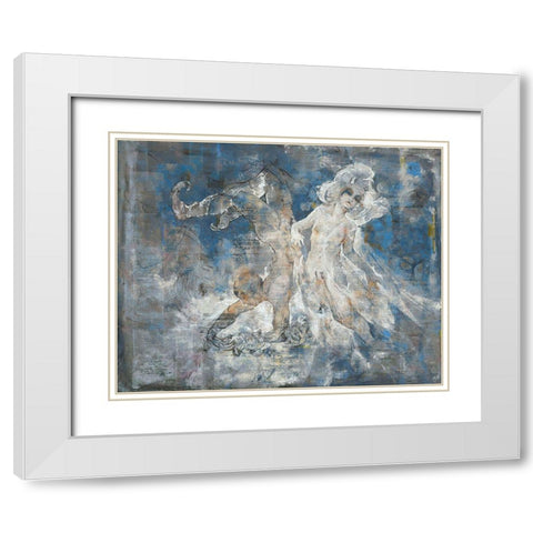 Shell boy II White Modern Wood Framed Art Print with Double Matting by Wiley, Marta