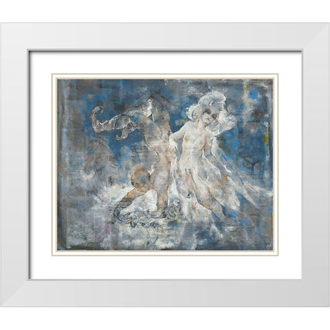 Shell boy II White Modern Wood Framed Art Print with Double Matting by Wiley, Marta