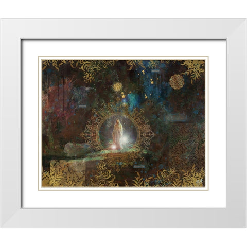 Jesus Light White Modern Wood Framed Art Print with Double Matting by Wiley, Marta