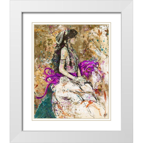 Bollywood I White Modern Wood Framed Art Print with Double Matting by Wiley, Marta