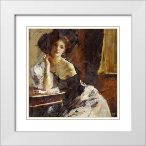 Golden Era I White Modern Wood Framed Art Print with Double Matting by Wiley, Marta