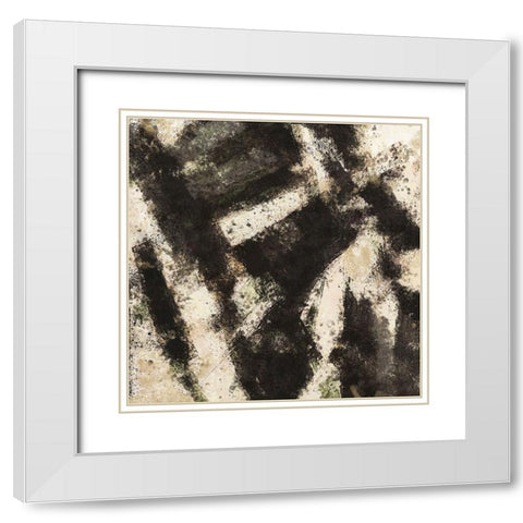 Abstract Black And White White Modern Wood Framed Art Print with Double Matting by Wiley, Marta