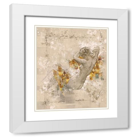 Nude I White Modern Wood Framed Art Print with Double Matting by Wiley, Marta